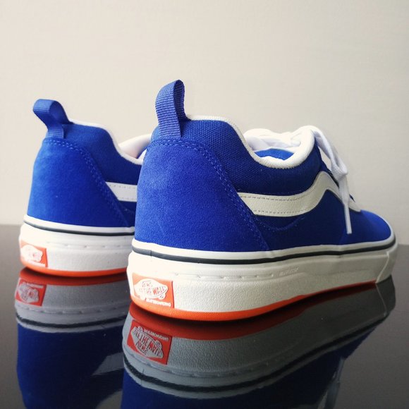 Vans Men's Kyle Walker Suede / Canvas Sneaker in Awesome Athletic Blue / Orange - Picture 9 of 14